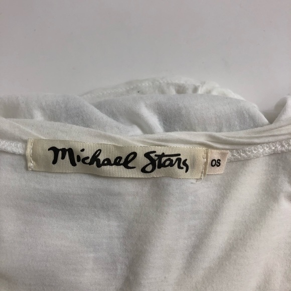 Michael Stars “Park Av” White Short Sleeve Tee OS - Picture 3 of 7